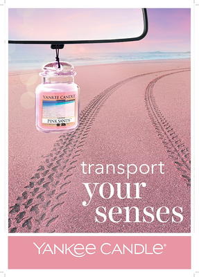 Yankee Candle Pink Sands Car Jar Air Freshener, Fresh Scent