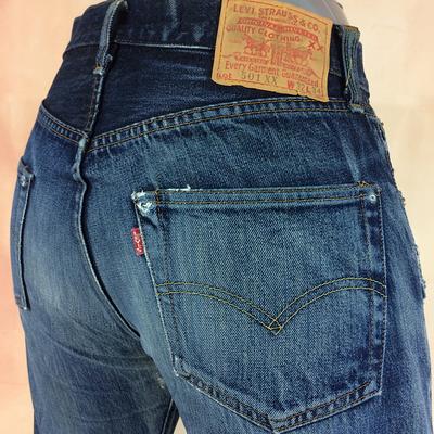 Size 31x33.5 Vintage Levis 501XX Big E LVC Japan Distressed 