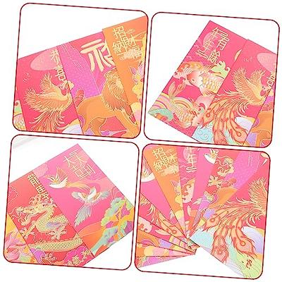 Chinese Red Money Envelopes for Lunar New Year, Good Luck (3.5 x