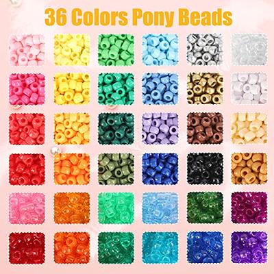 QUEFE 3510pcs 36 Colors, Hair Pony Beads Bulk with Letter Bead, 9mm Rainbow  DIY Kandi Beads Kit for Jewelry Making Bracelets Pearl Transparent and  Opaque Pendants - Yahoo Shopping