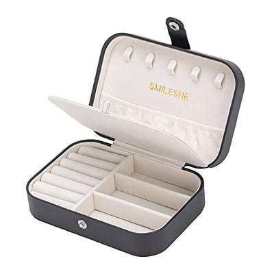 Small Organizer Box Portable Rings Jewelry Holder-Case Storage