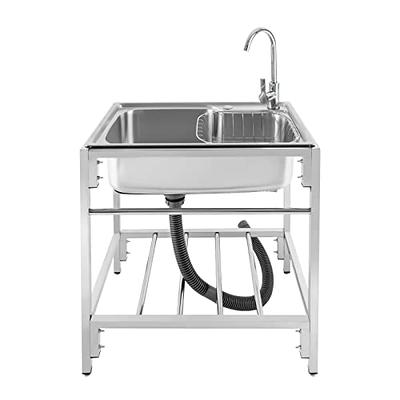 Black Kitchen Sink Standing Rack Multifunctional Stainless Steel