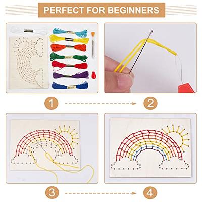 FREEBLOSS 6 Set Rainbow Wooden Threading Kits Child First Sewing Kit Wooden Sewing  Kit for Kids Preschool Activity Kit - Yahoo Shopping