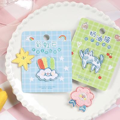 16pcs Cute Cartoon Iron On Patches For DIY Clothing Projects And Gifts