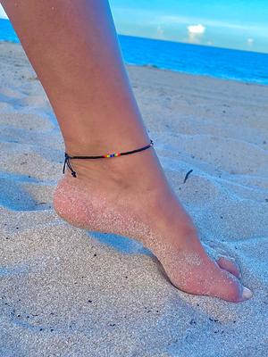 Amazon.com: Luck Strings Evil Eye Black Cord Anklet Bracelet for Women Men  Teen Girls Boys String Waterproof Adjustable Ankle Bracelets Minimalist  Jewelry Unisex Beach: Clothing, Shoes & Jewelry