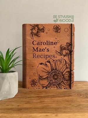 Moms Recipe Book Binder Custom, Family Cookbook Personalized