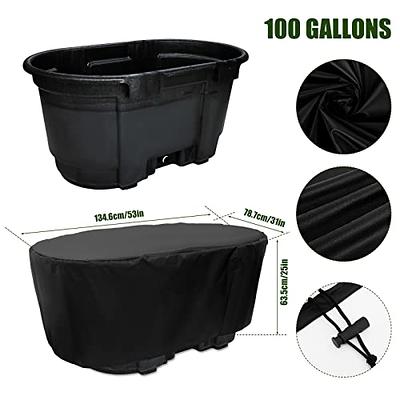 StorMaster Waterproof Stock Tank Cover for 100 Gallon Rubbermaid Stock  Water Tank Pool Pond Cover Ice Hot Bath Tub Cover Oval : : Patio,  Lawn & Garden