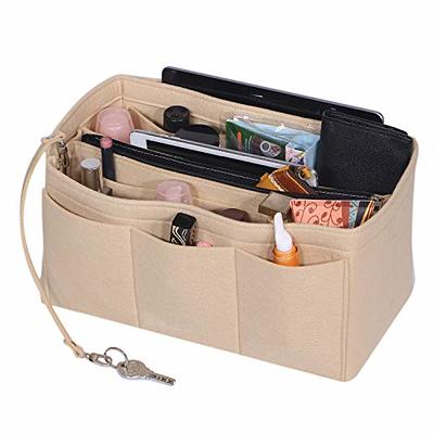  tote bag organizer insert for Longchamp le pliage large tote  insert felt purse zipper bag organizer 1028beige-L : Clothing, Shoes &  Jewelry