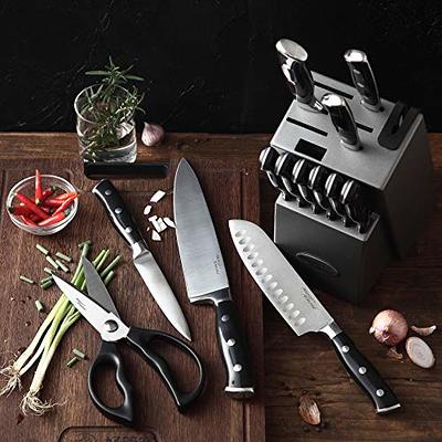 Marco Almond® Kitchen Knife Set with Block KYA31,14 Pieces
