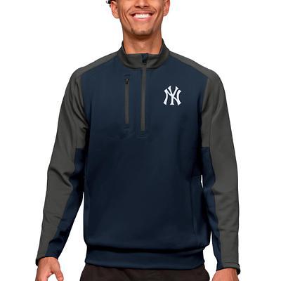 New York Yankees Jacket Mens Large Full Zip Blue Performance Pockets MLB