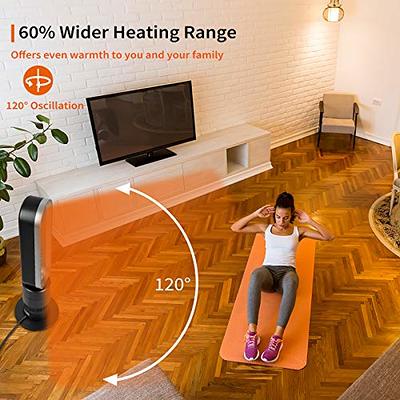 HealSmart 26'' Space Heater Bladeless Tower Fan, Heater & Coolingn Combo  for Home