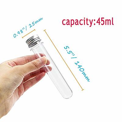 50 Pcs Test Tubes with Test Tube Rack 16x100mm (10ml) Plastic Test Tubes  with Caps for Scientific Experiments Party Decoration Liquid Storage Candy  Storage - Yahoo Shopping