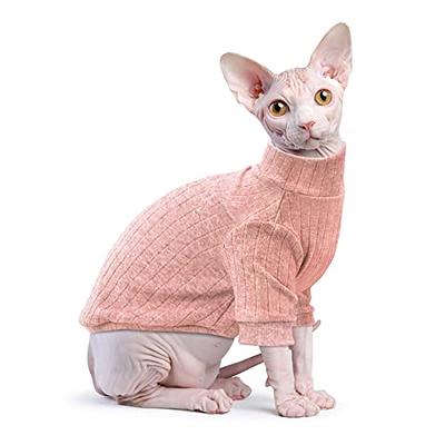 Sphynx Cat Sweater Jumper Waistcoat Clothes Faux Fur Pet Costume Winter Warm