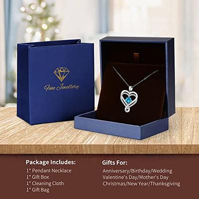 YEETONDA Birthday Gifts for Wife, Girlfriend, Gifts for Mom Birthday  Unique, 6A Cubic Zirconia Infinity Heart Necklace, Aniversario Gift for  Her