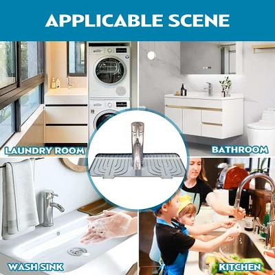 Kitchen Faucet Absorbent Mat Sink Splash Guard Silicone Countertop  Protector For