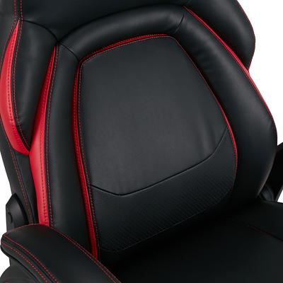 Lucklife Red Gaming Chair Ergonomic Triple Back Support Breathable Leather Reclining Rocking Computer Chair