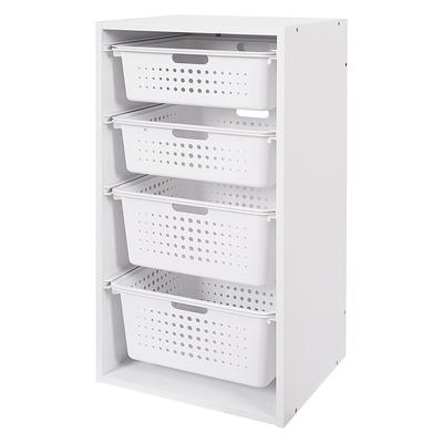 Your Zone Kids Sliding Bin Organizer with 4 Storage Bins, White, Partical  board, Age 3+ - Yahoo Shopping