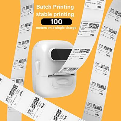 Marklife P50 Portable Thermal Label Makers With 1Roll 40×30mm Label Paper  ,Mini Thermal Label Sticker Printer For Thanks Label, Barcode,  Clothing,Jewelry, Retail, Mailing,Compatible With Android IOS