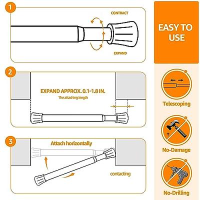 RV Camper Travel Trailer Bathroom Stick on Shower Corner Storage Bar 