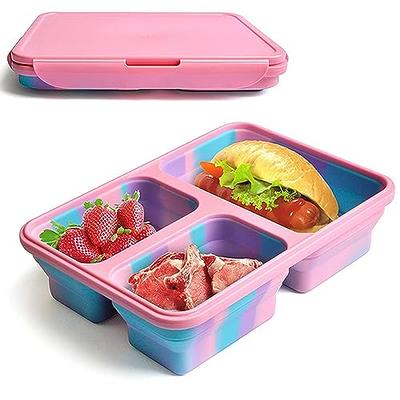  Stainless Steel Kids Bento Lunch-Box with Lunch Bag Ice Pack  for Toddler Kids Adult, Leak-Proof School Lunch Container Boxes, Food Snack  Containers for Child Daycare Picnic, 5 Compartment 34 oz Pink