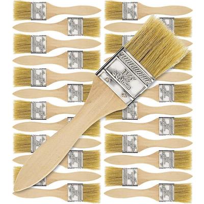 Dyiom 4 Pieces Chalk and Wax Paint Brush, Reusable Flat and Round Chalked Paint  Brush Set with Bristles12 x 4.7 x 1.6 inches B0962JRXQ8 - The Home Depot