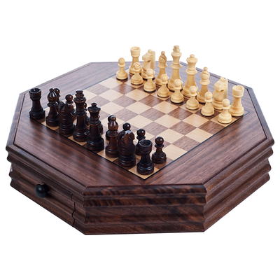 Hey! Play! Chess Set with Folding Wooden Board-Beginner'S Portable