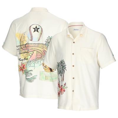 Men's Tommy Bahama Cream New York Giants La Playa Luau Button-Up Camp Shirt Size: Small