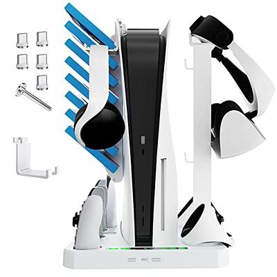  KUNSLUCK Charging Station for PS VR2 & PS5 with 2 Cooling Fan,  3-in-1 Stand for PS5 and PS VR2 Controllers Charging, PS5 Console Cooling  Station, Organization PS VR2 Accessories & PS5