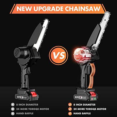 8 Inch Mini ChainSaw, SeeSii Cordless Chainsaw with 2x2000mAh