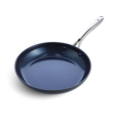 Blue Diamond Hard Anodized Toxin-Free Ceramic, Metal Utensil Safe Frying Pan Set, 10 inch and 12 inch