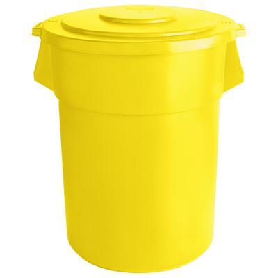 10 Gallon / 160 Cup Green Round Ingredient Storage Bin with Lid