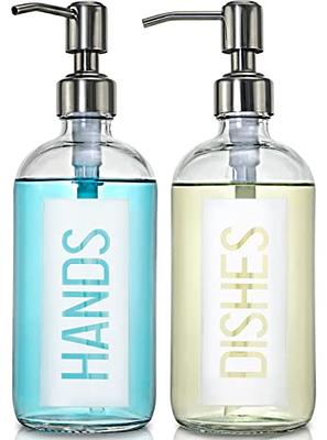 Glass Soap Dispenser For Kitchen Sink - Hand And Dish Soap