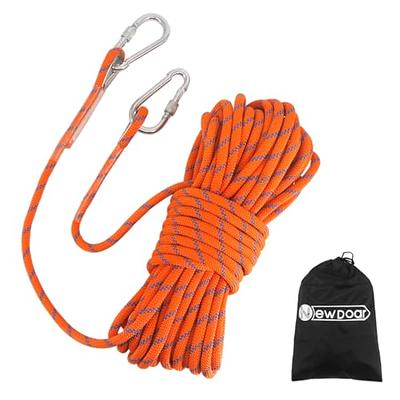 NewDoar Climbing Rope 8(5/16in),10mm (3/8in), High Strength Accessory Cord  Rope with 2 Steel Hooks, for Outdoor Rescue Rappelling Rope Down Cliffs  ledges Safety Escape Tow Strap Equipment(Black) - Yahoo Shopping