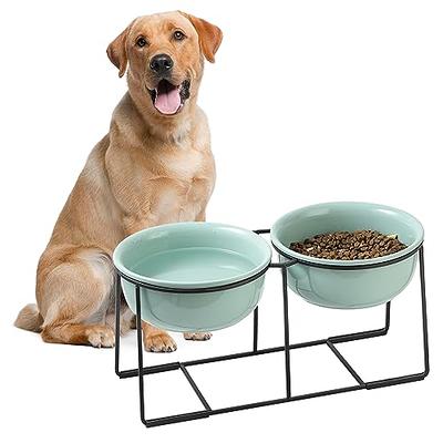 Lapensa Elevated Dog Bowls, Stainless Steel Raised Dog Bowl with Adjustable  Stand, Double Dog Food and Water Bowl for Small Medium Large Dogs, (Deep