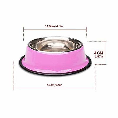 AsFrost Asfrost Dog Food Bowls Stainless Steel Dog Bowls, Food Water Bowl  Set With No Spill Non-Skid Silicone Mat, Dog Dish Double Pet F