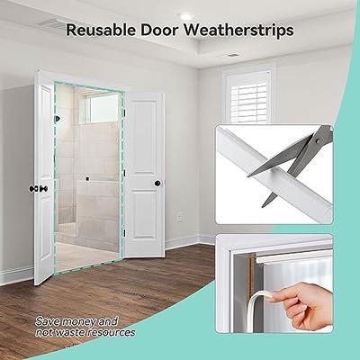 Door Weather Stripping Door Seal Strip for Door Frame, 40 Feet 'Q' Foam  Weather Stripping with PVC Flange Slot for Doors Window