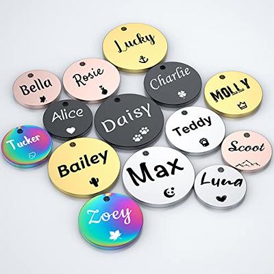 YEHANTI Dog Tags Engraved for Pets Personalized, Custom Stainless Steel Dog  Tags and Cat Tags with Various Cute and Beautiful Icons, Double Sided  Engraved Pet ID Tags Dog Name Tag (Hexagon) 