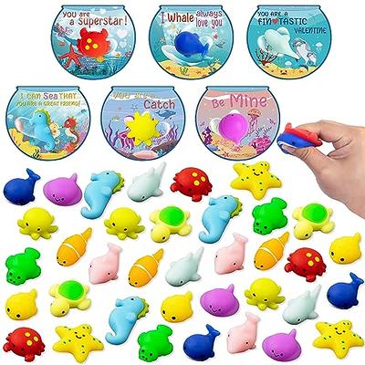Ptyfavor Valentines Day Gifts for Kids Class - 36 Pack Valentines Gift  Cards with Squishies Animal Toys for School Class Exchange Gifts, Boys  Girls