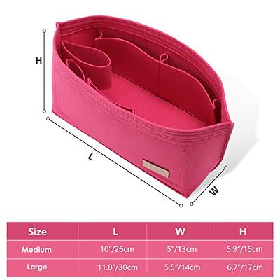 Doxo Purse Organizer Insert & Base Shaper 2pc Set, Felt Handbag & Tote Bag  Fit L Speedy 30 Nererfull PM More(M-Rose) - Yahoo Shopping