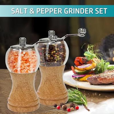 PepperMate Traditional Pepper Mill- Manual High Volume Peppercorns and Salt  Grinder with Ergonomic Turnkey Handle and Ceramic Precision Mechanism with