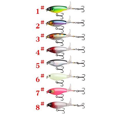 Top Water Fishing Lures, Topwater Baits for Bass Fishing Lures, Floating  Bass Lures with Rotating Tail, Bass Topwater Lure for Freshwater Saltwater