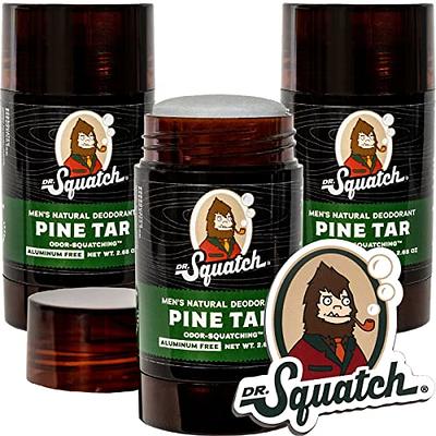 Dr. Squatch Natural Deodorant for Men 3 Pack Pine Tar – Odor-Squatching  Men's Deodorant Aluminum Free (2.65 oz, 3 Pack) - Yahoo Shopping