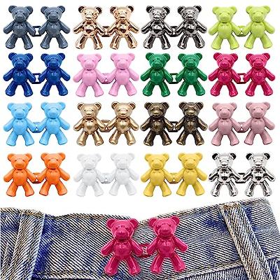 ZYNERY 16 Pairs Bear Pants Button Tightener, Waist Adjuster for Pants -  Bear Pants Clip - No Sew Jean Buttons Pins for Women Skirt Dress Clothes Loose  Jeans (16 Colors) - Yahoo Shopping