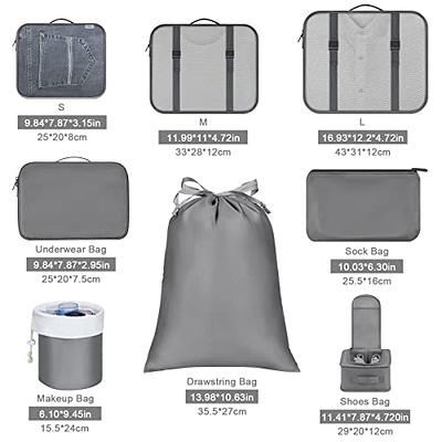 DIMJ Packing Cubes 8 Pack, Travel Packing Cubes Set Suitcase Organizer  Lightweight Luggage Packing Cubes for Carry on Suitcase with Travel Laundry  Bags, Shoes Bag.（Grey） - Yahoo Shopping