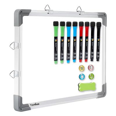 Small Dry Erase White Board – TANKEE 12 x 16 Magnetic Hanging Whiteboard  for Wall Portable Mini Double Sided Easel Hold in Hand for Kids Drawing,  Kitchen Grocery List, Memo Board 