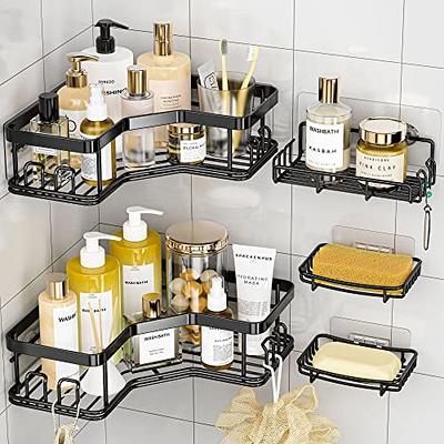 EUDELE Shower Caddy 5 Pack,Adhesive Shower Organizer for Bathroom