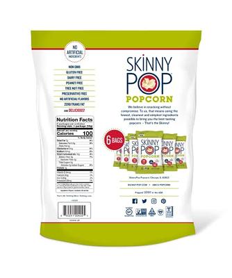 SkinnyPop Popcorn, Gluten Free, Dairy Free, Non-GMO, Healthy Snacks, Skinny  Pop Original Popcorn Snack Packs, 0.65oz Individual Size Snack Bags (6  Count) - Yahoo Shopping
