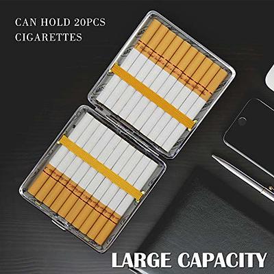 Vintage Metal Cigarette Case Box-Credit Card Case with Double Sided Spring  Clip Open Pocket Holder