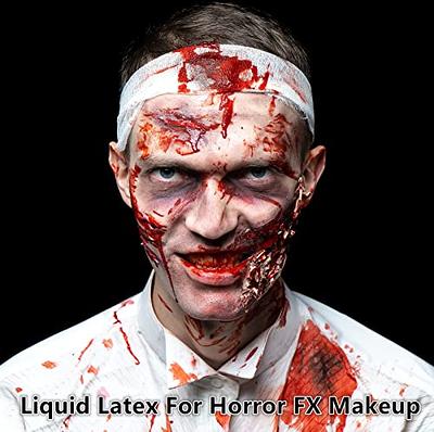 Clear White & Light Flesh Halloween Makeup Liquid Latex | SFX Makeup |  Halloween Latex Makeup | Fake Blood Liquid Latex Glue For Skin | Prosthetic  Glu