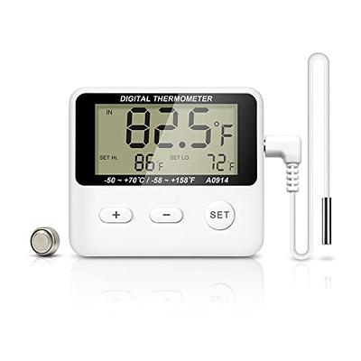 REPTI ZOO Reptile Terrarium Thermometer Hygrometer Digital Display 2PCS Pet  Rearing Box Reptiles Tank Thermometer Hygrometer with Suction Cup